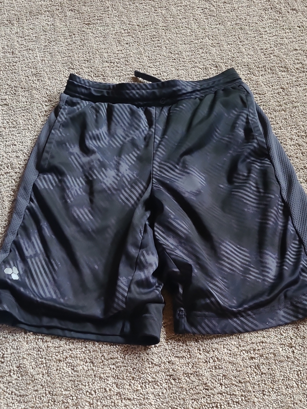 tek gear Black Athletic Mesh-Panel Shorts